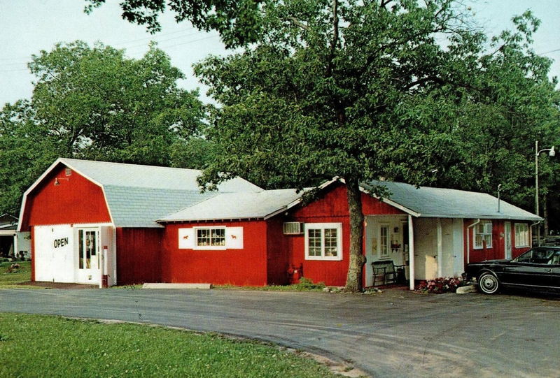 Red Barn of Oscoda - Vintage Postcard